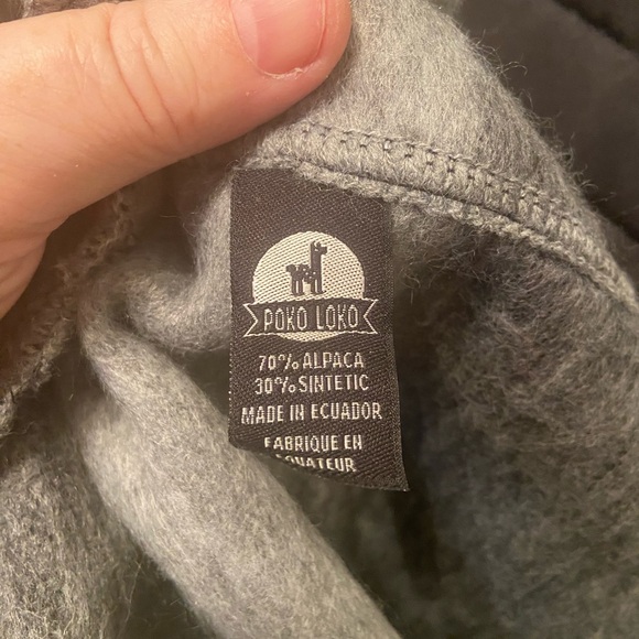 Poko Loco Grey Alpaca Infinity Scarf - Picture 2 of 2